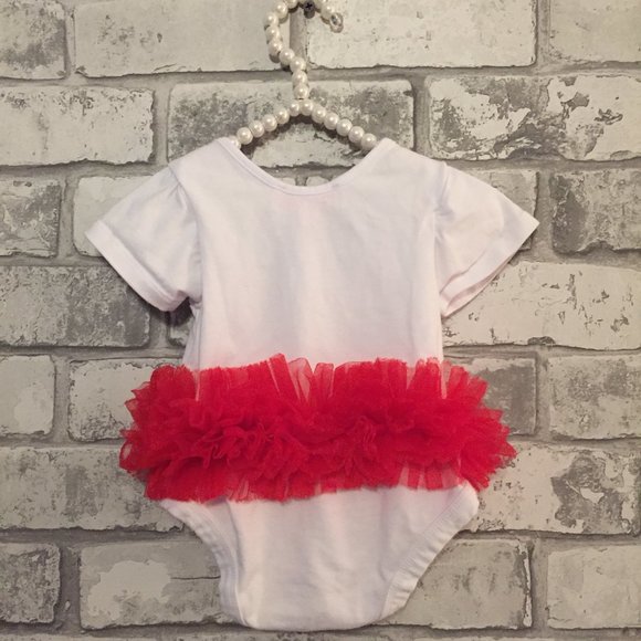 "My 1st Christmas" Tutu Diaper Shirt 3-6 Months - Picture 4 of 5